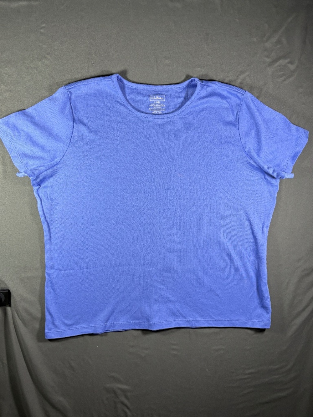Women's LL BEAN Pima Cotton Knit Shirt / Periwinkle Blue / Size Large Petite